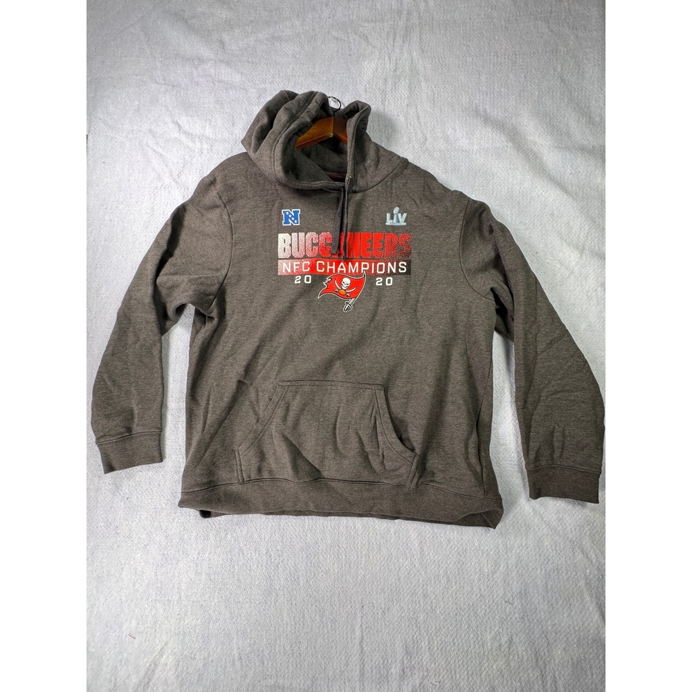NFL Tampa Bay Buccaneers NFC Champions 2020 Hoodie Mens 2XL Charcoal Gray SB LV
